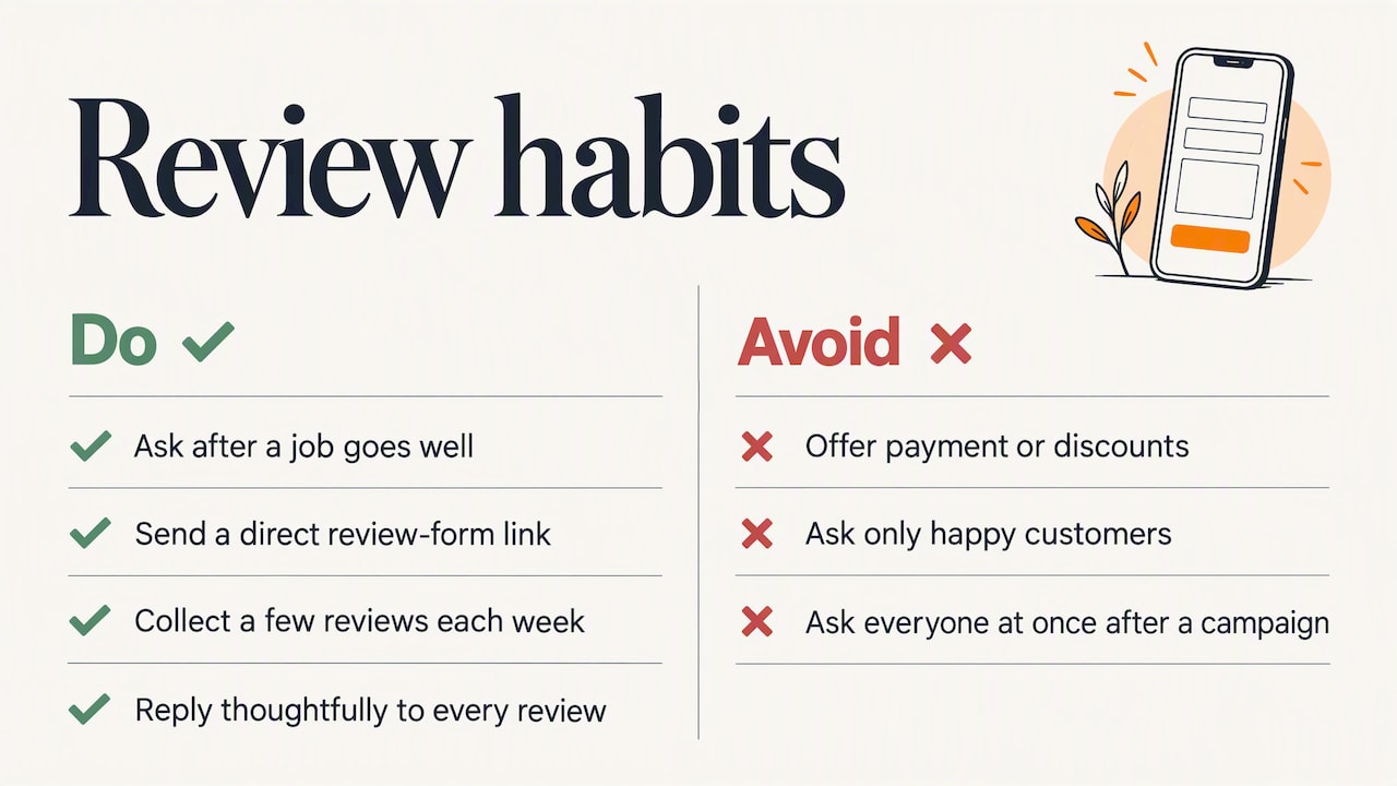 Three practical habits for managing customer reviews