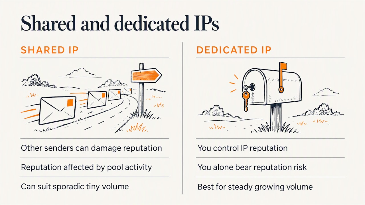 Shared and dedicated IP tradeoffs compared