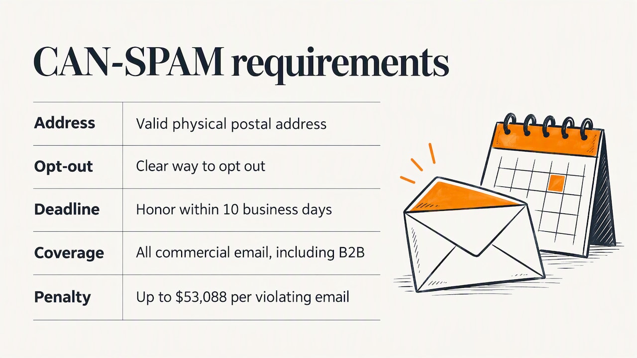 The law adds a second layer: CAN-SPAM — overview diagram